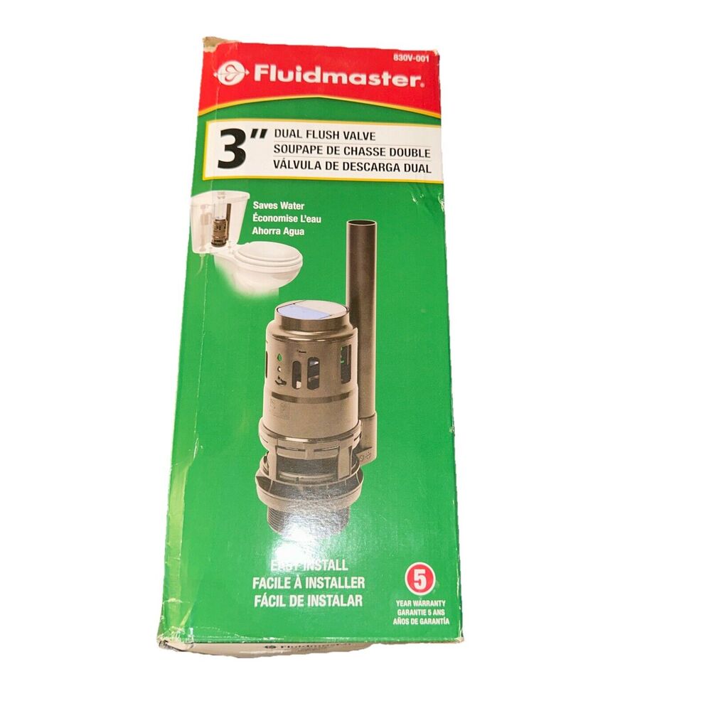 FLUIDMASTER, 830V-001, 3" DUAL FLUSH VALVE TO USE WITH DUAL FLUSH VALVE TOILETS
